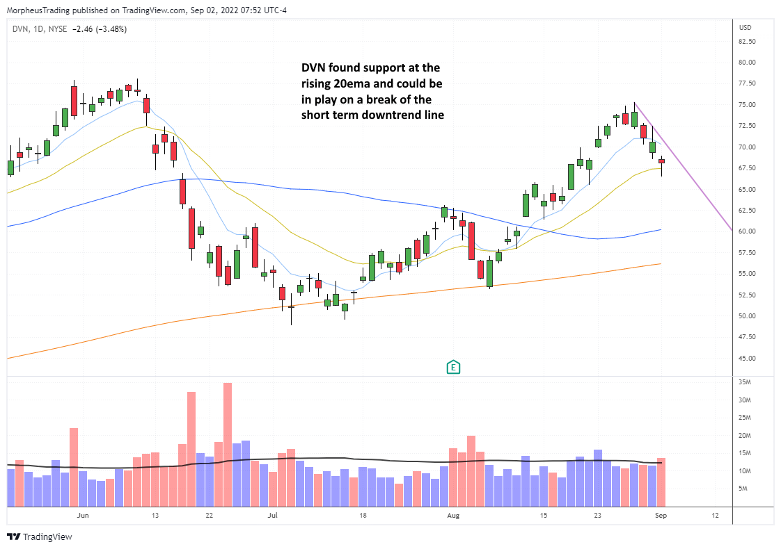 The Wagner Daily - $ARRY Outshines as Stocks Trigger Stops 8 DVN daily